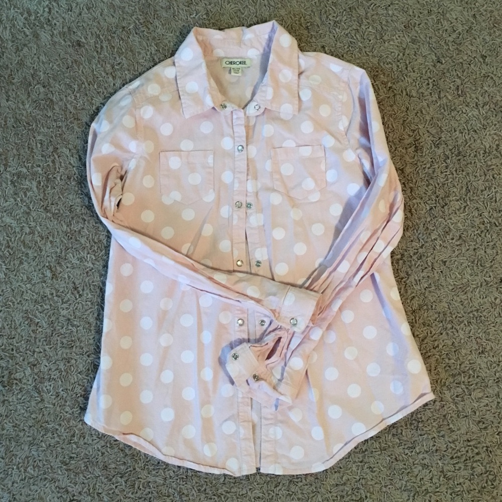 Polka dot button up